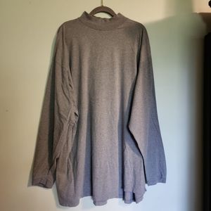 CLEARANCE Long Sleeve mock neck tee, 4XLT
